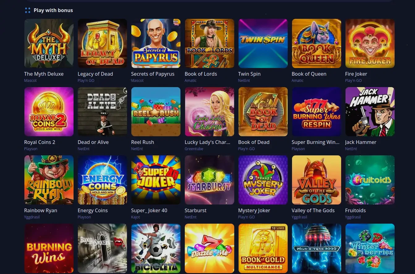Interfaccia mobile di Wild Casino con slot e live casino su smartphone